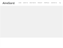Tablet Screenshot of airegard.com